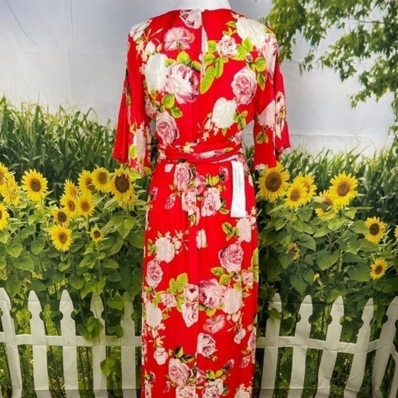 BCBG Scarlett Rose Floral Flutter Maxi Dress XS - Picture 13 of 17